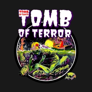 Tomb Of Terror Comic book scary zombie horror undead Vintage Design T-Shirt