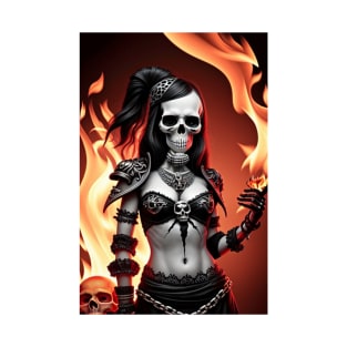 skull girls with fire T-Shirt