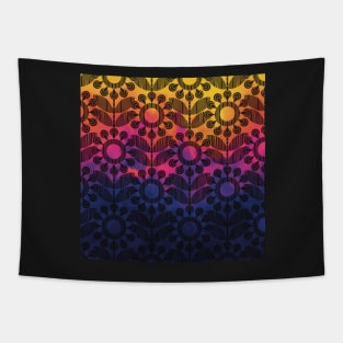 Flower pattern on colorful background Tapestry