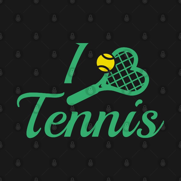 I Love Tennis by VectorPlanet