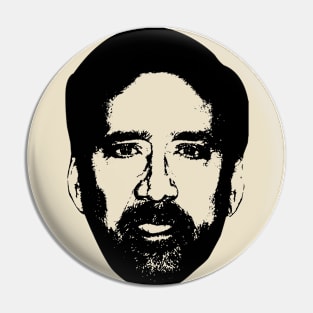 Nicolas Cage Iconic Hollywood Actor Face: Tribute to Film Legend Pin