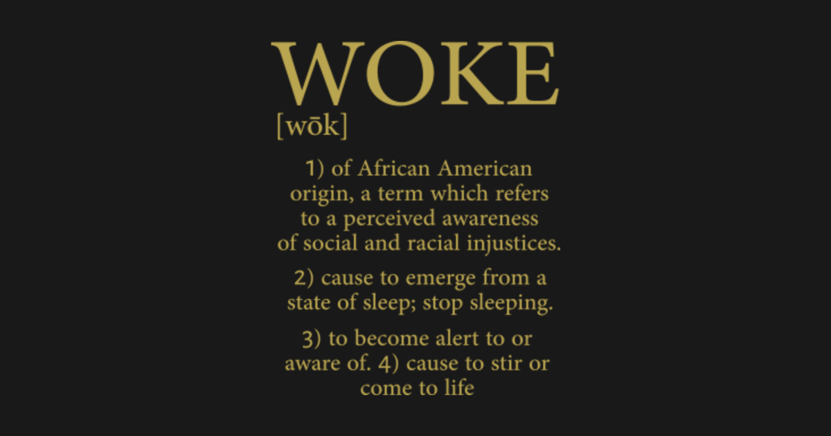 Woke Definition Woke Definition Mask TeePublic