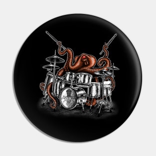 Octopus playing drums musician Pin