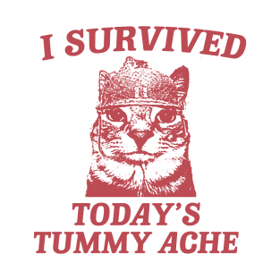 i survived today’s tummy ache unisex meme T-Shirt