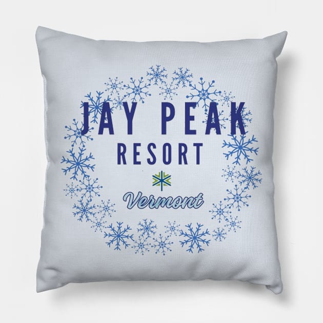 Jay Peak Resort Vermont, U.S.A. Gift Ideas For The Ski Enthusiast. Pillow by Papilio Art