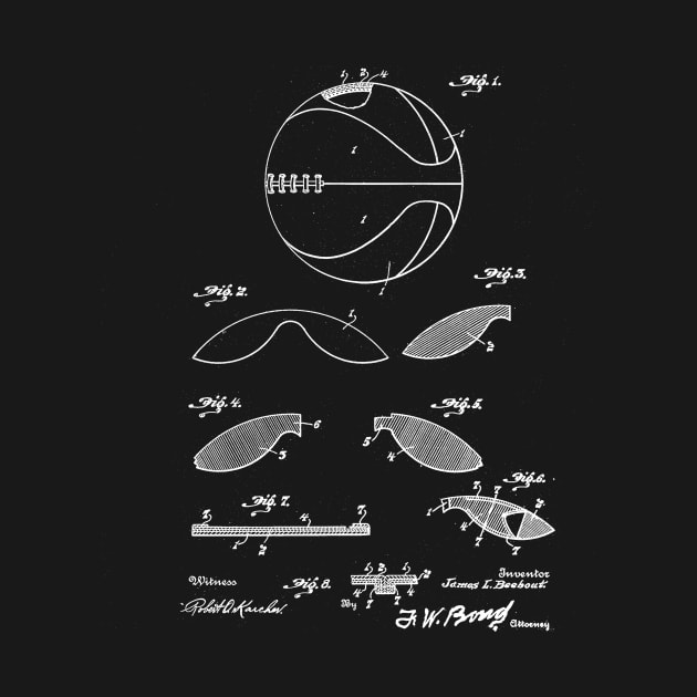 Basketball Vintage Patent Drawing by TheYoungDesigns