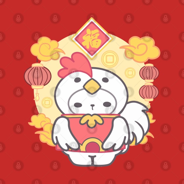 Feathery Charm: Chicken Rooster Zodiac by LoppiTokki