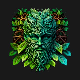 Jack Of The Wood Traditional Pagan Celtic Greenman T-Shirt