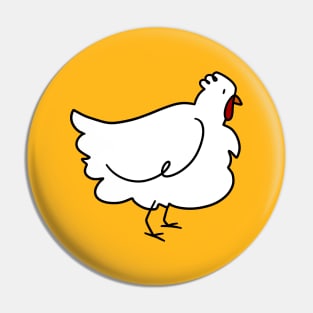 White Chicken Pin