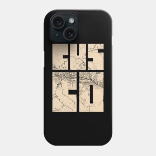 Cusco, Peru City Map Typography - Vintage Phone Case