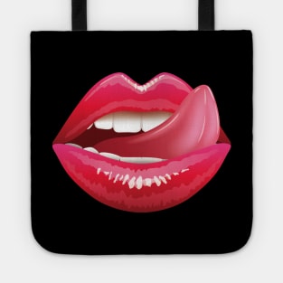 Funny Tongue face mask Tote