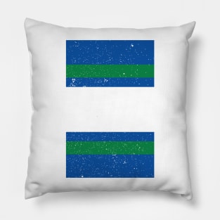 Tranmere Varsity Retro Away Blue, White & Green Design Pillow