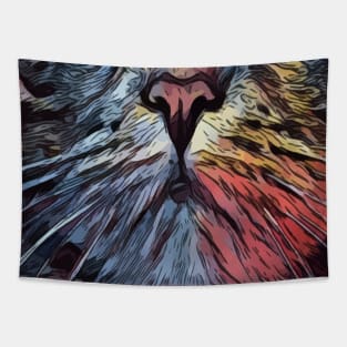 Cute cat Face Tapestry