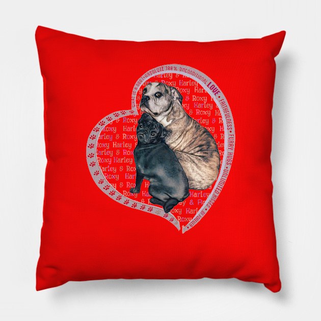 Roxy & Harley Pillow by A For Animals