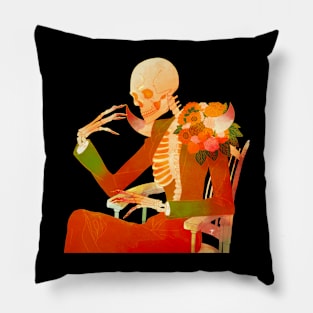 A dapper skeleton Pillow