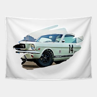 Mustang GT350 Action Art Splash Print Tapestry