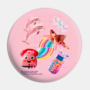 Cute & Sweet Retro Kids Toys Collage Cuteness Pin