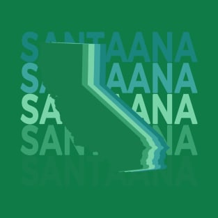 Santa Ana California Green Repeat T-Shirt