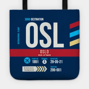 Oslo (OSL) Airport Code Baggage Tag Tote