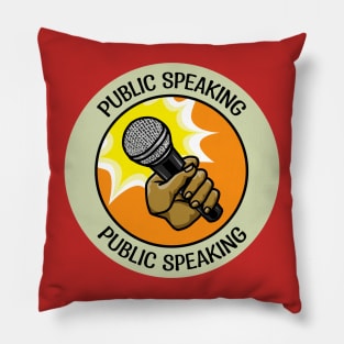 Public Speaking Badge Pillow