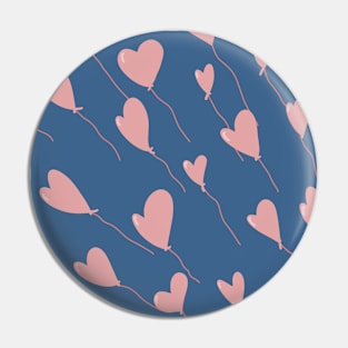 Heart balloons Pin