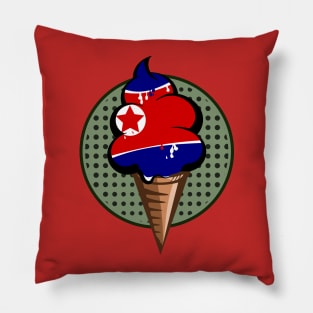 North Korean flag ice cream Pillow