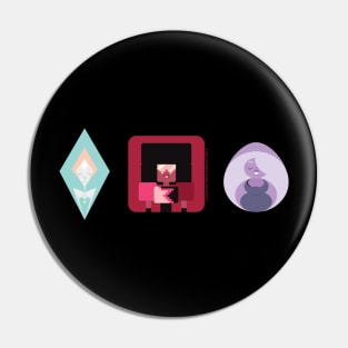 Shapes Crystal Gems Pin