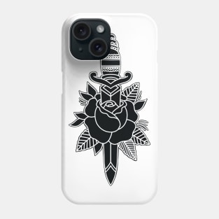 HomeSchoolTattoo Dagger and Rose Phone Case