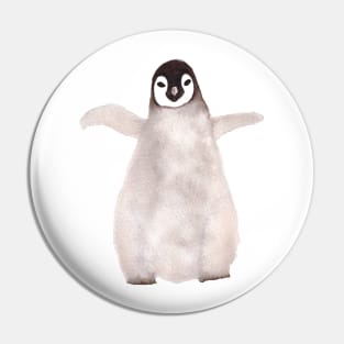 Ink Painted Penguin Chick Pin