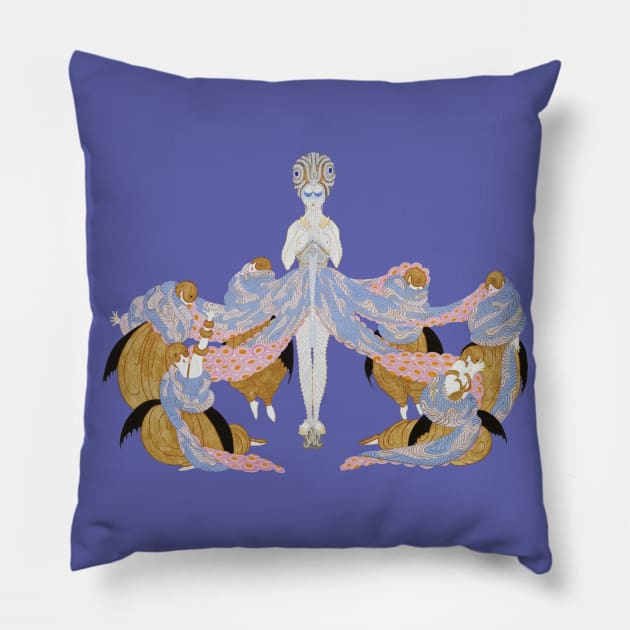 Octopus costume by Erte Pillow by UndiscoveredWonders