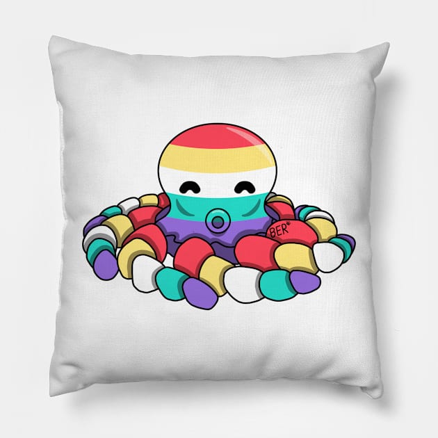 Sapphic (New) Pride Fidget Octopus Pillow by SentABearToSpace 