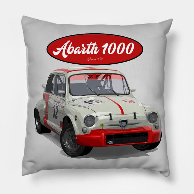 ABARTH 1000 32 Pillow by PjesusArt