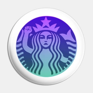 Angry siren, union strong, sbucks Pin