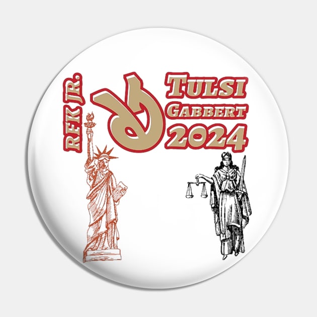 RFK Jr & Tulsi Gabbert 2024 Pin by Awake-Aware