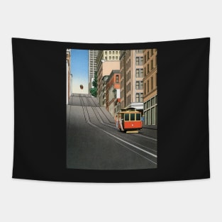 guy billout - guy billout tramway Tapestry