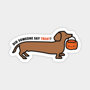 Dachshund Halloween trick or treat Magnet