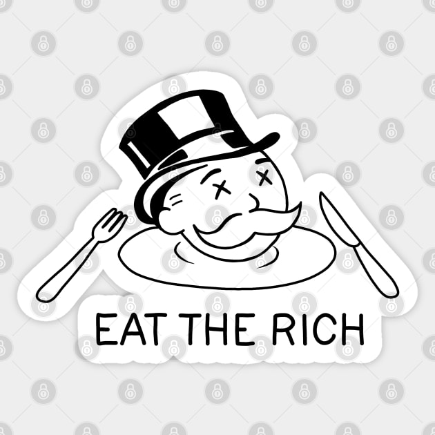 eat the rich - club penguin Sticker for Sale by charlottespice