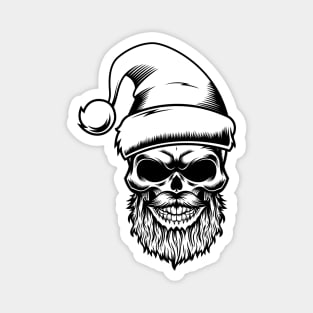 Christmas Santa Skull Magnet