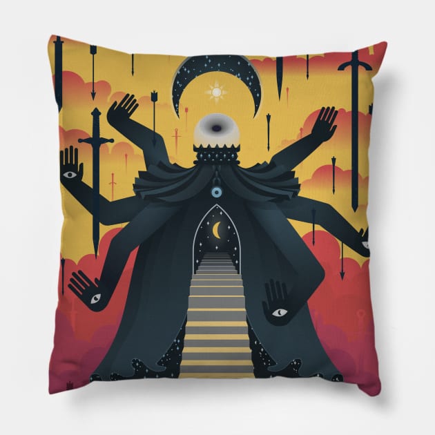 Guardian of Night (art print) Pillow by andbloom