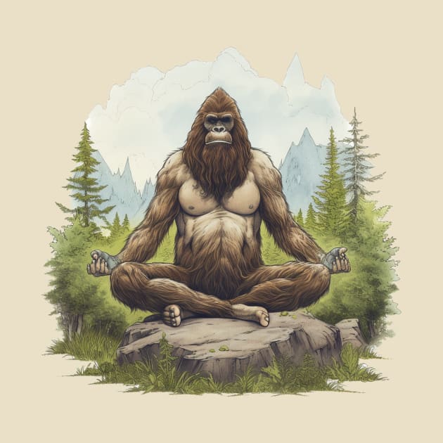 Bigfoot Yoga by sasquatch54321