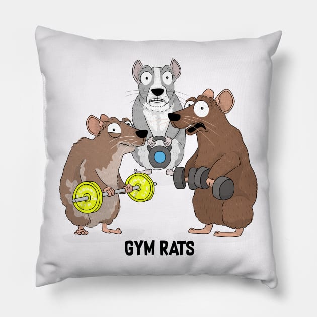 Gym Rats Pillow by Giddings Gifts