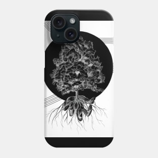 Tree Sprouting from the Hand of God with Geometrical Shapes Phone Case