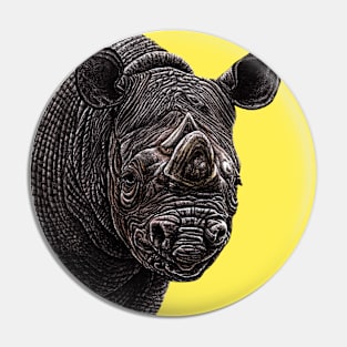 Black rhino Pin