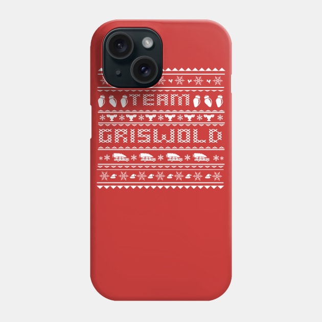 Team Griswold Christmas Sweater Design in White Phone Case by LostOnTheTrailSupplyCo
