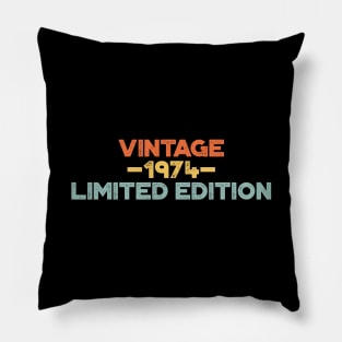 Vintage 1974 Limited Edition Sunset 50th Birthday Pillow