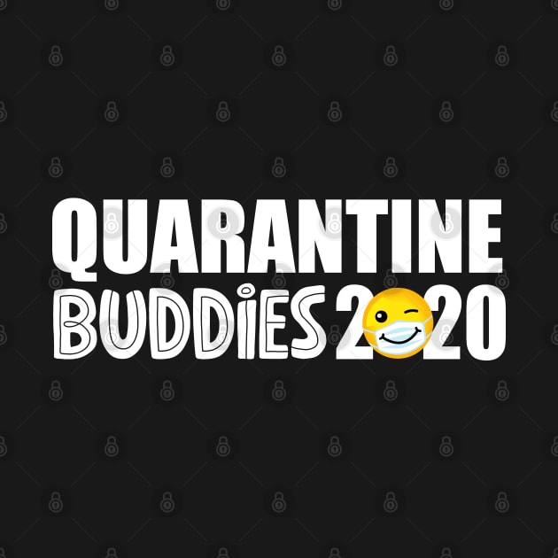 Quarantine buddies matching t-shirts emoji with Mask by BaderAbuAlsoud