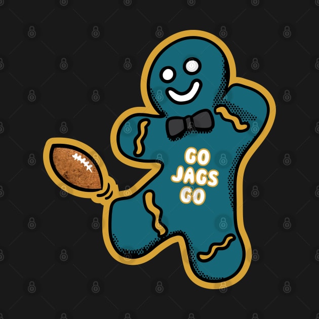 Jacksonville Jaguars Gingerbread Man by Rad Love