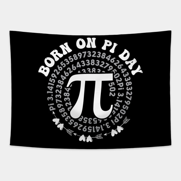 Born On Pi Day Happy Pi Day Birthday Gift Math Equations Tapestry by sufian