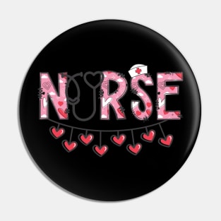 Valentine's Day Nurse Stethoscope Hearts Pin