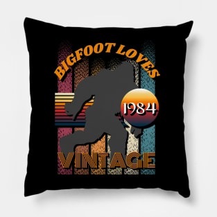Bigfoot Loves Vintage 1984 Pillow